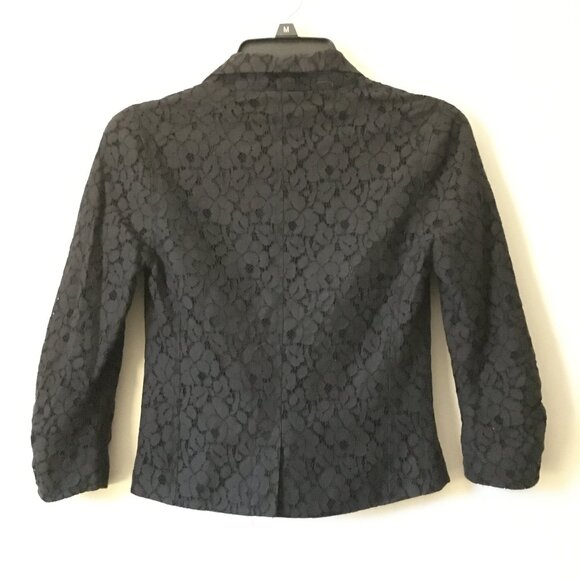 Vintage Y2K Groggy Cotton Lace Cropped Blazer Jacket - Picture 4 of 13